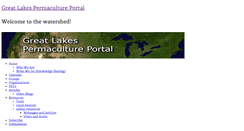 Desktop Screenshot of greatlakespermacultureportal.com